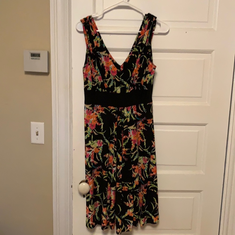 Black floral dress